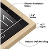image:imageAmericanflat 24x30 Poster Frame  Slim Molding  Black  Polished plexiglass front hangs vertical or horizontal sawtooth hangers included secure turntab backingNatural Oak