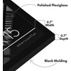 image:imageAmericanflat 24x30 Poster Frame  Slim Molding  Black  Polished plexiglass front hangs vertical or horizontal sawtooth hangers included secure turntab backingBlack