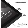 image:imageAmericanflat 24x30 Poster Frame  Slim Molding  Black  Polished plexiglass front hangs vertical or horizontal sawtooth hangers included secure turntab backingBlack
