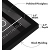 image:imageAmericanflat 24x30 Poster Frame  Slim Molding  Black  Polished plexiglass front hangs vertical or horizontal sawtooth hangers included secure turntab backingBlack