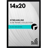 image:imageAmericanflat 24x30 Poster Frame  Slim Molding  Black  Polished plexiglass front hangs vertical or horizontal sawtooth hangers included secure turntab backingBlack
