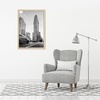 image:imageAmericanflat 24x30 Poster Frame  Slim Molding  Black  Polished plexiglass front hangs vertical or horizontal sawtooth hangers included secure turntab backingDark Oak