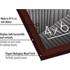image:imageAmericanflat 24x30 Poster Frame  Slim Molding  Black  Polished plexiglass front hangs vertical or horizontal sawtooth hangers included secure turntab backingMahogany