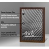 image:imageAmericanflat 24x30 Poster Frame  Slim Molding  Black  Polished plexiglass front hangs vertical or horizontal sawtooth hangers included secure turntab backingWalnut