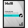 image:imageAmericanflat 24x30 Poster Frame  Slim Molding  Black  Polished plexiglass front hangs vertical or horizontal sawtooth hangers included secure turntab backingBlack