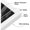 image:imageAmericanflat 24x30 Poster Frame  Slim Molding  Black  Polished plexiglass front hangs vertical or horizontal sawtooth hangers included secure turntab backingWhite