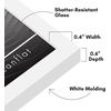 image:imageAmericanflat 24x30 Poster Frame  Slim Molding  Black  Polished plexiglass front hangs vertical or horizontal sawtooth hangers included secure turntab backingWhite