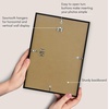 image:imageAmericanflat 24x30 Poster Frame  Slim Molding  Black  Polished plexiglass front hangs vertical or horizontal sawtooth hangers included secure turntab backingBlack
