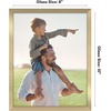 image:imageAmericanflat 24x30 Poster Frame  Slim Molding  Black  Polished plexiglass front hangs vertical or horizontal sawtooth hangers included secure turntab backingGold