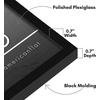 image:imageAmericanflat 24x30 Poster Frame  Slim Molding  Black  Polished plexiglass front hangs vertical or horizontal sawtooth hangers included secure turntab backingBlack