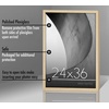 image:imageAmericanflat 24x30 Poster Frame  Slim Molding  Black  Polished plexiglass front hangs vertical or horizontal sawtooth hangers included secure turntab backingDark Oak