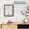 image:imageAmericanflat 24x30 Poster Frame  Slim Molding  Black  Polished plexiglass front hangs vertical or horizontal sawtooth hangers included secure turntab backingBlack