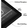 image:imageAmericanflat 24x30 Poster Frame  Slim Molding  Black  Polished plexiglass front hangs vertical or horizontal sawtooth hangers included secure turntab backingBlack