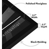 image:imageAmericanflat 24x30 Poster Frame  Slim Molding  Black  Polished plexiglass front hangs vertical or horizontal sawtooth hangers included secure turntab backingBlack