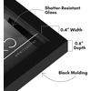 image:imageAmericanflat 24x30 Poster Frame  Slim Molding  Black  Polished plexiglass front hangs vertical or horizontal sawtooth hangers included secure turntab backingBlack