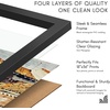 image:imageAmericanflat 24x30 Poster Frame  Slim Molding  Black  Polished plexiglass front hangs vertical or horizontal sawtooth hangers included secure turntab backingBlack