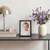 image:imageAmericanflat 24x30 Poster Frame  Slim Molding  Black  Polished plexiglass front hangs vertical or horizontal sawtooth hangers included secure turntab backingBlack