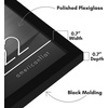 image:imageAmericanflat 24x30 Poster Frame  Slim Molding  Black  Polished plexiglass front hangs vertical or horizontal sawtooth hangers included secure turntab backingBlack