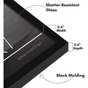 image:imageAmericanflat 24x30 Poster Frame  Slim Molding  Black  Polished plexiglass front hangs vertical or horizontal sawtooth hangers included secure turntab backingBlack