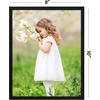 image:imageAmericanflat 24x30 Poster Frame  Slim Molding  Black  Polished plexiglass front hangs vertical or horizontal sawtooth hangers included secure turntab backingBlack