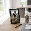 image:imageAmericanflat 24x30 Poster Frame  Slim Molding  Black  Polished plexiglass front hangs vertical or horizontal sawtooth hangers included secure turntab backingBlack