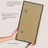 image:imageAmericanflat 24x30 Poster Frame  Slim Molding  Black  Polished plexiglass front hangs vertical or horizontal sawtooth hangers included secure turntab backingBlack