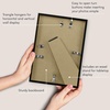 image:imageAmericanflat 24x30 Poster Frame  Slim Molding  Black  Polished plexiglass front hangs vertical or horizontal sawtooth hangers included secure turntab backingBlack