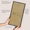image:imageAmericanflat 24x30 Poster Frame  Slim Molding  Black  Polished plexiglass front hangs vertical or horizontal sawtooth hangers included secure turntab backingBlack