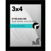 image:imageAmericanflat 24x30 Poster Frame  Slim Molding  Black  Polished plexiglass front hangs vertical or horizontal sawtooth hangers included secure turntab backingBlack