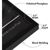 image:imageAmericanflat 24x30 Poster Frame  Slim Molding  Black  Polished plexiglass front hangs vertical or horizontal sawtooth hangers included secure turntab backingBlack