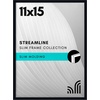 image:imageAmericanflat 24x30 Poster Frame  Slim Molding  Black  Polished plexiglass front hangs vertical or horizontal sawtooth hangers included secure turntab backingBlack