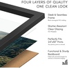 image:imageAmericanflat 24x30 Poster Frame  Slim Molding  Black  Polished plexiglass front hangs vertical or horizontal sawtooth hangers included secure turntab backingBlack