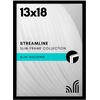 image:imageAmericanflat 24x30 Poster Frame  Slim Molding  Black  Polished plexiglass front hangs vertical or horizontal sawtooth hangers included secure turntab backingBlack
