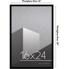 image:imageAmericanflat 24x30 Poster Frame  Slim Molding  Black  Polished plexiglass front hangs vertical or horizontal sawtooth hangers included secure turntab backingBlack
