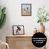 image:imageAmericanflat 24x30 Poster Frame  Slim Molding  Black  Polished plexiglass front hangs vertical or horizontal sawtooth hangers included secure turntab backingWalnut