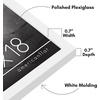 image:imageAmericanflat 24x30 Poster Frame  Slim Molding  Black  Polished plexiglass front hangs vertical or horizontal sawtooth hangers included secure turntab backingWhite