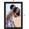 image:imageAmericanflat 24x30 Poster Frame  Slim Molding  Black  Polished plexiglass front hangs vertical or horizontal sawtooth hangers included secure turntab backingBlack