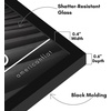 image:imageAmericanflat 24x30 Poster Frame  Slim Molding  Black  Polished plexiglass front hangs vertical or horizontal sawtooth hangers included secure turntab backingBlack
