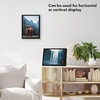 image:imageAmericanflat 24x30 Poster Frame  Slim Molding  Black  Polished plexiglass front hangs vertical or horizontal sawtooth hangers included secure turntab backingBlack