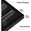 image:imageAmericanflat 24x30 Poster Frame  Slim Molding  Black  Polished plexiglass front hangs vertical or horizontal sawtooth hangers included secure turntab backingBlack