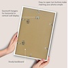 image:imageAmericanflat 24x30 Poster Frame  Slim Molding  Black  Polished plexiglass front hangs vertical or horizontal sawtooth hangers included secure turntab backingWhite