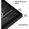 image:imageAmericanflat 24x30 Poster Frame  Slim Molding  Black  Polished plexiglass front hangs vertical or horizontal sawtooth hangers included secure turntab backingBlack