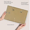 image:imageAmericanflat 24x30 Poster Frame  Slim Molding  Black  Polished plexiglass front hangs vertical or horizontal sawtooth hangers included secure turntab backingWhite