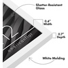 image:imageAmericanflat 24x30 Poster Frame  Slim Molding  Black  Polished plexiglass front hangs vertical or horizontal sawtooth hangers included secure turntab backingWhite