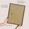 image:imageAmericanflat 24x30 Poster Frame  Slim Molding  Black  Polished plexiglass front hangs vertical or horizontal sawtooth hangers included secure turntab backingBlack