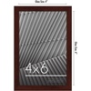 image:imageAmericanflat 24x30 Poster Frame  Slim Molding  Black  Polished plexiglass front hangs vertical or horizontal sawtooth hangers included secure turntab backingMahogany