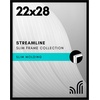 image:imageAmericanflat 24x30 Poster Frame  Slim Molding  Black  Polished plexiglass front hangs vertical or horizontal sawtooth hangers included secure turntab backingBlack