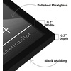 image:imageAmericanflat 24x30 Poster Frame  Slim Molding  Black  Polished plexiglass front hangs vertical or horizontal sawtooth hangers included secure turntab backingBlack
