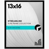 image:imageAmericanflat 24x30 Poster Frame  Slim Molding  Black  Polished plexiglass front hangs vertical or horizontal sawtooth hangers included secure turntab backingBlack