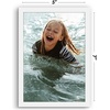 image:imageAmericanflat 24x30 Poster Frame  Slim Molding  Black  Polished plexiglass front hangs vertical or horizontal sawtooth hangers included secure turntab backingWhite